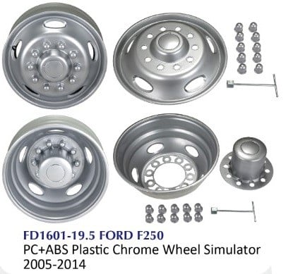 Chrome Truck Wheel Simulator - FD 1601-19.5 FORD F250